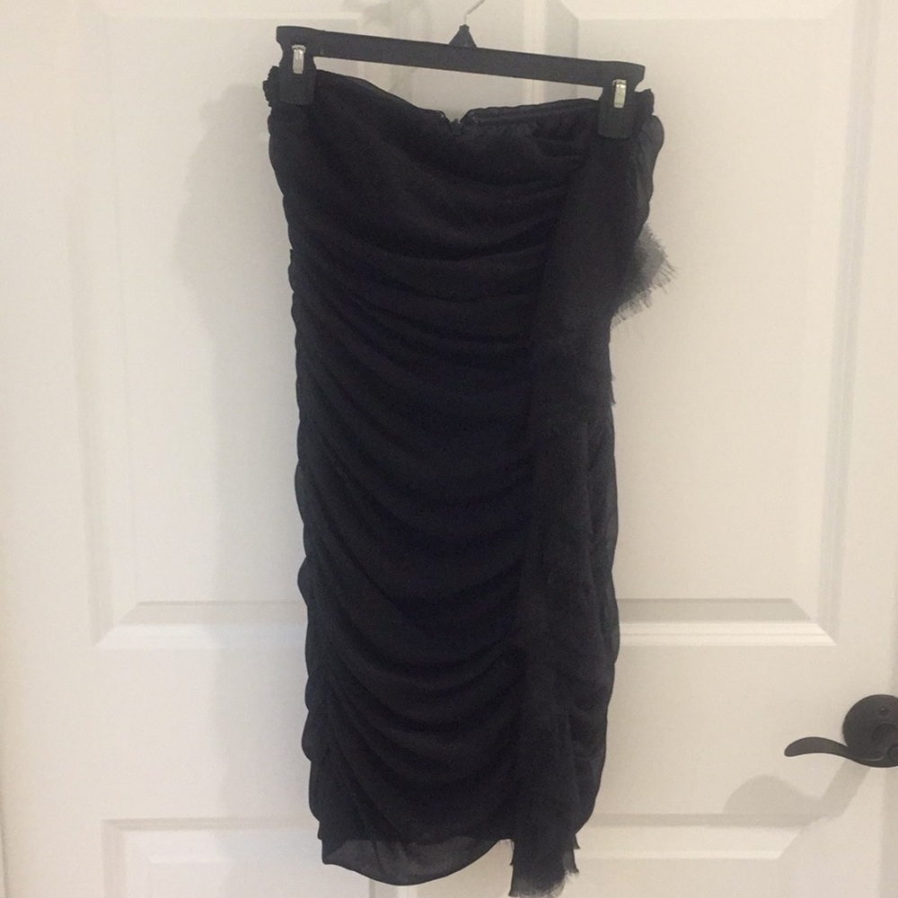 Express strapless little black dress